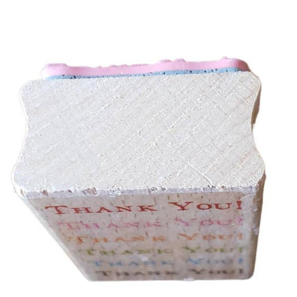 Hampton Art Studio G Thank You Pattern Repeat Wood Mounted Rubber Stamp - Picture 4 of 8